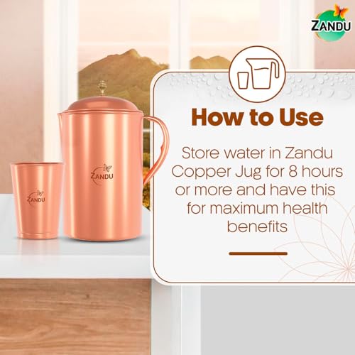 Zandu Copper Jug (2 L): Ayurveda Inspired thumbnail 13