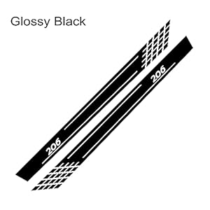 2 STKS Voor Peu-Geot 206 Auto Deur Skirt Strepen Stickers Auto Decoratie Reflecterende Grafische Vinyl PVC Decals auto…