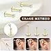 Gnbaoya 16G 18G 20G Flat Back Stud Earrings 316L Surgical Steel Internal Thread CZ Nose Ring Stud Tragus Helix Cartilage Conch Nose Hypoallergenic Lip Monroe Labret Medusa Piercing Jewelry for Women (gold, 18G(3/4/5mm CZ))