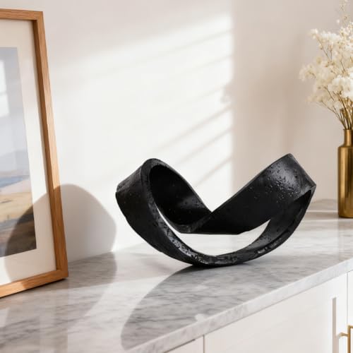 Escultura Geométrica Negra Moderna para Decoración miniatura 3