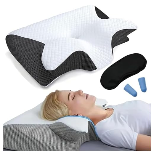 ZHAOZHI Cuscino Cervicale Ergonomico,Sollievo Cervicale,Cuscino Ortopedico Cervicale Per Alleviare Il Disagio Al Collo,Cuscino Ergonomico Hicaly(Nero)