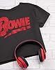 Amplified David Bowie T-Shirt Cropped for Women | Ladies Band Music Logo Crop Grey Top | Festival Merchandise XL #1