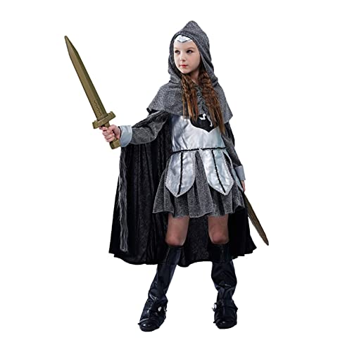 Halloween Clothes For Girls Knight Clothes Funky Punk Princess Clothes Girl's Costume For Festival (Xl) #TOP1