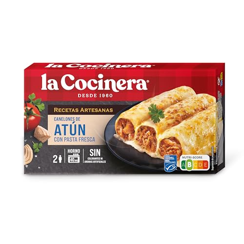 La Cocinera Canelones de Atún con Pasta Fresca, Rápido de Preparar, 500g