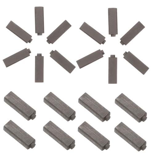 Lurrose 30 Piezas cepillo de carbón para secador de pelo motor de escobillas de carbón Escobillas de motor de carbono conectadas al perno material de carbono Brown