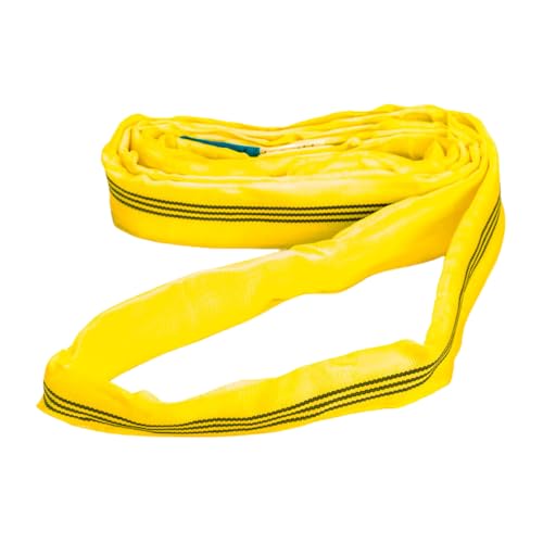 Cinghia Rotonda Da 3000 Kg - Imbracatura In Poliestere Gialla Per Sollevamento E Trasporto - Foto 4