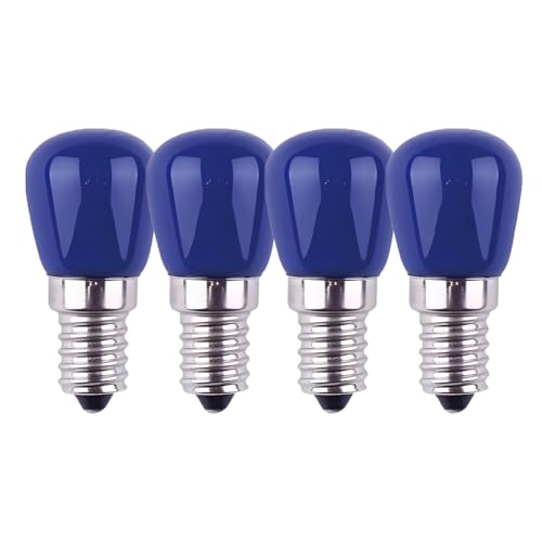 HUAMu E14 Bombilla de Color Rojo，3W Luz LED Azul，SES Bombilla de Luz Nocturna Azul，Puro azul Luz de Color de Navidad，Halloween Bombilla de Luz Roja,AC220-240V