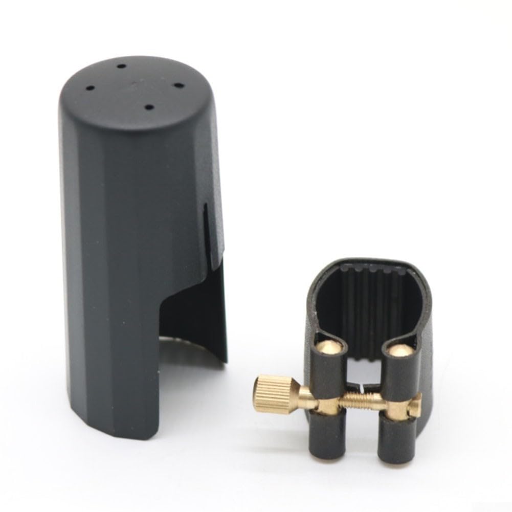 Ligature Sax, Embouchure de saxophone ténor, ligature en cuir avec capuchon, ligature d'embouchure de clarinette en cuir synthétique (pour ténor)