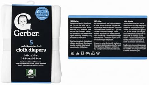 Gerber Prefold Premium 6-Ply Cloth Diapers, 5-Pack image 3