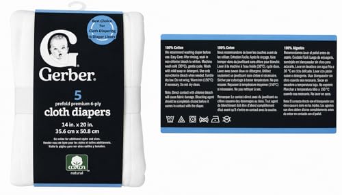 Gerber Premium 6-Ply Prefold Diapers