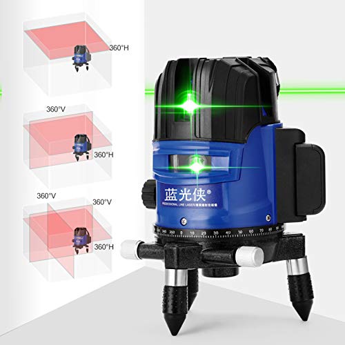 mewmewcat Teclas tocadas Multifuncional 3 Green Line Leveler Instrumento de medição de nível de auto