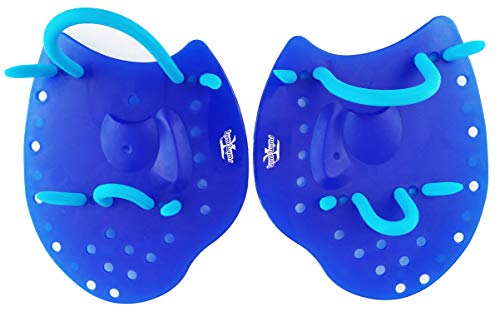 Swimxwin Palas de natación Stroker Azul S | Entrena Tus Brazos | Mejora tu brazada | Diseño Italiano