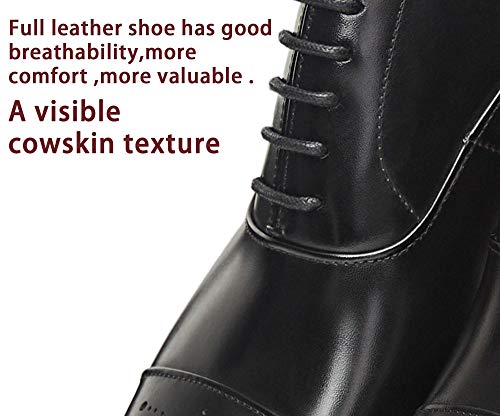 FRASOICUS Men's Dress Shoes Leather Classic Lace Up Oxford Formal Shoes for Men4