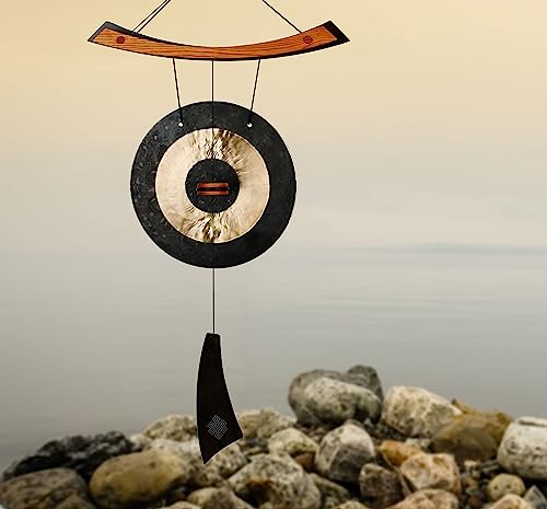 Woodstock Wind Chimes for Outside, Garden, Patio, Porch and Outdoor Decor, Wind Gong Style Wind Chimes (30\") Healing Gong Gifts (HG)