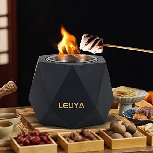 LEUYA Table Top Fire Pit Bowl Bio Ethanol Table Top Fire plce