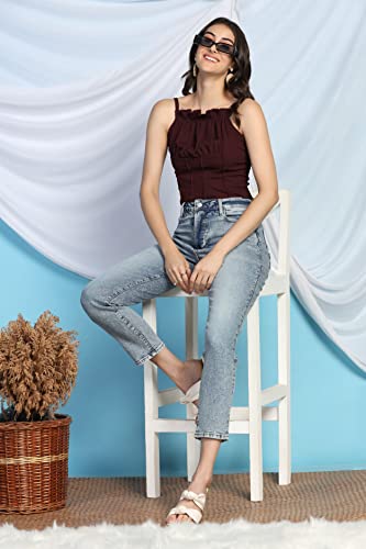 Image of GRECIILOOKS Women's Regular Fit Tops | Tops for Women | Tops for Jeans for Women | Korean Tops for Women | One Piece Dress for Women | Western Tops for Women Stylish