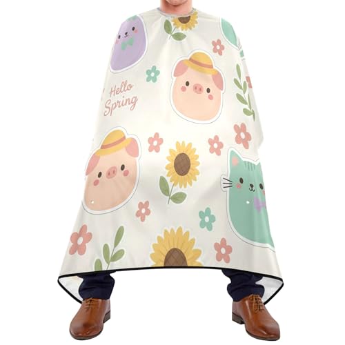 Capa de Corte Kawaii Spring Waterproof para Barbería miniatura 1