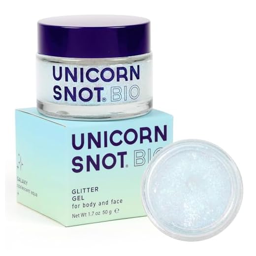 Unicorn Snot Biodegradable Holographic Body Glitter Gel for Body, Face, Hair - Vegan & Cruelty Free - 1.7 oz (Bio Galaxy)