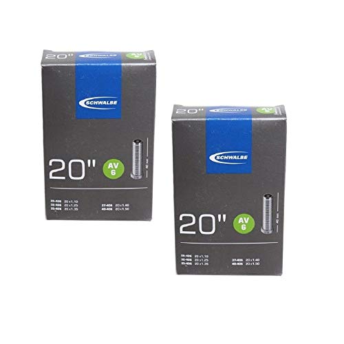 2 Pack Saver - Tube, 20 x 1.50-1.95 Schrader Valve, 32mm Schrader Valve. Sunlite Bicycles. BMX, Kids, Child or Youth Bike. Any Bike with Same tire Dimensions.