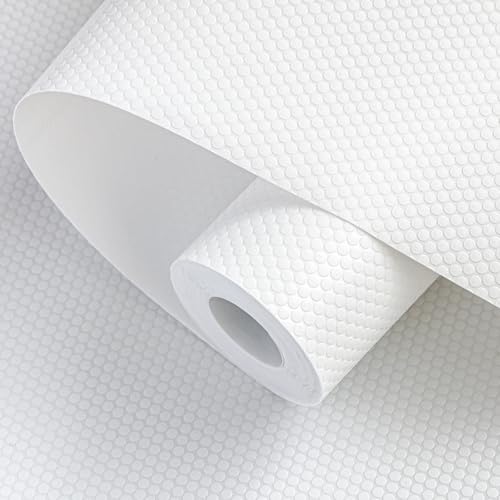 wohomuke Shelf Liners 27 inch x 20 ft Shelf Liners for Kitchen cabinets nonstick Shelf Lining Drawer Mats EVA Protector for Cupboard (White