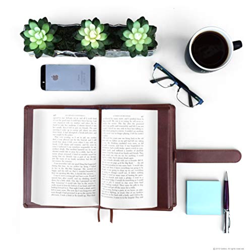 Double AA Big Book Cover & 12 Steps & 12 Traditions | Medallion Holder | by Galileo | Perfect Gift | Alcoholics Anonymous (My Guide/Coin Pocket/Brown)