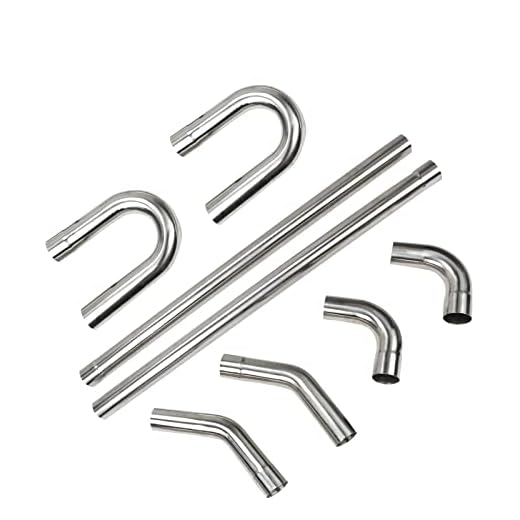 STMGW 3 Inch 76mm Stainless Steel T304 DIY Custom Mandrel Exhaust Flex Pipe Straight & Bend Kit