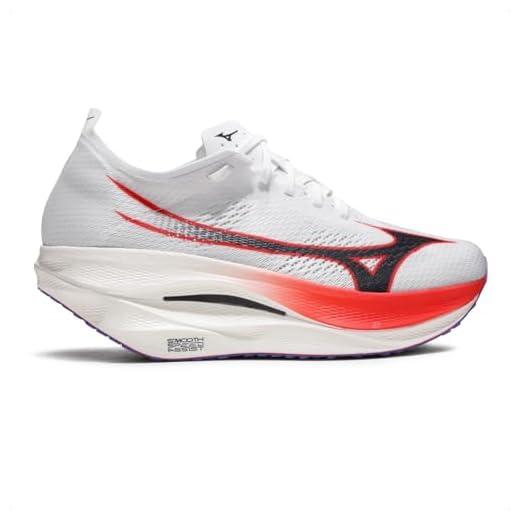 Tênis Mizuno Wave Rebellion Pro 3 Masculino (Branco/Vermelho, BR, Adulto, Numérico, 39)