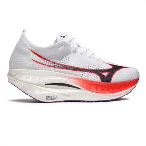 Tênis Mizuno Wave Rebellion Pro 3 Masculino (Branco/Vermelho, BR, Adulto, Numérico, 39)