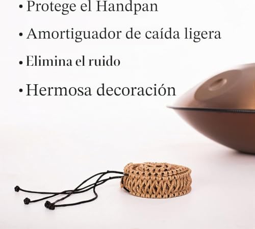 Miniatura 2 de Handpan Cuerda De Ratán Para Decoración, Cuerda De Cáñamo Trenzada Hecha A Mano Para Tambor De Lengüeta De Acero Handpan De 21 A 25 Pulgadas, Amortiguador De Protección, Elimina El Ruido