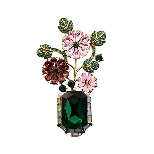 Broche moringa verte rétro pour agrémenter une tenue de mariage chic