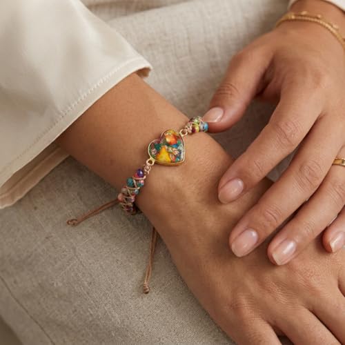 Image of YGLINE Stone Bead Yoga Meditation Bracelet Healing Crystal Double Layer Natural Gemstone Beaded Relax Anxiety Bracelets for Women Men