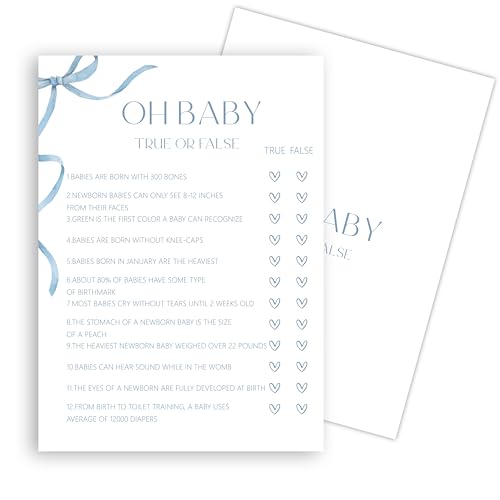 patcate Blue Bow Baby Shower Games