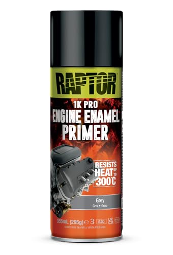 U-POL RAPTOR Engine Enamel | Pintura para motor | 1K Spray | Resistente al calor hasta 300 °C | Bloques de motor y compartimento del motor | Protección contra el calor, aceite y líquidos de vehículos