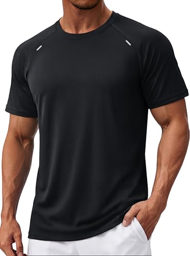 TACVASEN Workout Shirts for Men Quick Dry Short Sleeve T-Shirts Mesh Athletic Dry Fit Running...