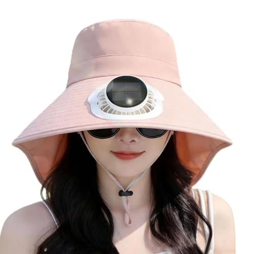 Chapeau de ventilateur solaire anti-UV idéal pour le camping et la randonnée en plein soleil