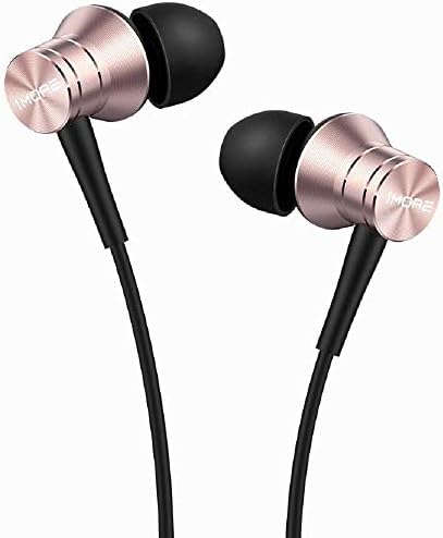 1MORE Piston Fit in-Ear Earphones Fashion Durable Headphones with 4 Color Options, Noise Isolation, Pure Sound, Phone Control with Mic for Smartphones/PC/Tablet - Pink