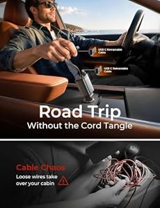 LISEN Retractable Car Charger USB C Fast Charge for iPhone 18 17 Pro Max — photo 4 of 6