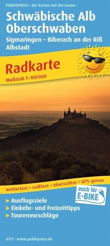 Publicpress Radkarte Schwäbische Alb und Oberschwaben, Sigmaringen, Biberach an der Riß, Albstadt 1:100.000: Radkarte mit Ausflugszielen, Einkehr- & ... GPS-genau. 1:100000 (Radkarte: RK)