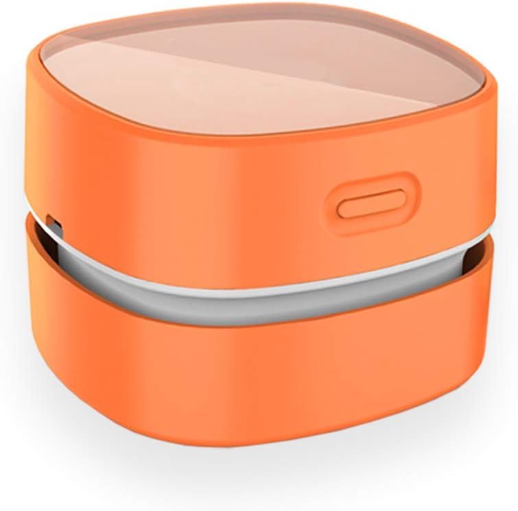 Mini Desktop Vacuum Cleaner - Cordless, 360º Rotatable Design, High Suction Power, Energy Saving & High Endurance up to 400 mins- Perfect for Keyboard/Home/School/Office (Rechargable) (Orange)-picture-15