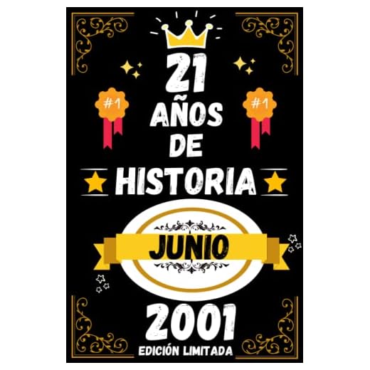 CUADERNO, 21 AÑOS DE HISTORIA JUNIO 2001 EDICIÓN LIMITADA: Regalo de 21 cumpleaños para mujeres y hombres, ideas de 21 cumpleaños... un cumpleaños... ... regalo de 21 cumpleaños para él/ella.