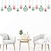 Stickers adhésifs Noël | Sticker Autocollant Guirlande Boule de noël Rouge et Vert - Décoration Murale fêtes de Noël | 30 x 75 cm