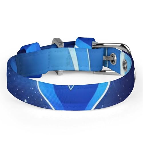 Collier chien anti-irritation réglable bleu doux motif cœur - 5