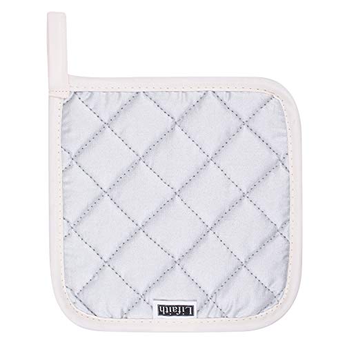 100% Cotton Kitchen Everyday Basic Terry Pot Holder Heat Resistant Coaster Potholder for Cooking and Baking Set of 5 (Cream, Potholder) - Thumbnail 5