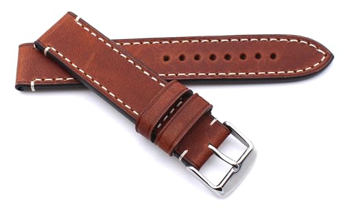 Bracelet montre vintage RIOS1931 cuir de vachette fabriqué en Allemagne de 18 à 24 mm