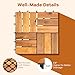 Goplus 27 PCS Interlocking Patio Deck Tile, 12” x 12” Acacia Wood Patio Tiles, Tool-Free Installation, 27 sq. Ft Flooring Tiles for Outdoor & Indoor, Patio, Garden, Balcony, Poolside