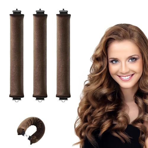 Hitzefreie Lockenwickler - Weicher Samt Heatless Blowout Rods für Locken Ohne Hitze - Lockenwickler für Langes, Mittellanges und Kurzes Haar - Perfekte Overnight Curls