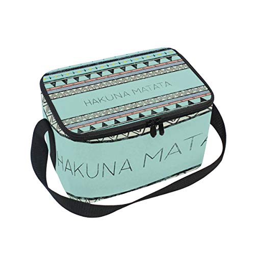 Bolsa de almuerzo Hakuna Matata Vintage Cooler para Picnic Bandolera Fiambrera