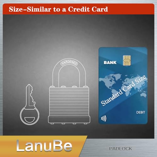 LanuBe Lock Laminated keyed Padlock (1-9/16", 40mm), keyed Alike Locks, Normal Shackle, Pack of 24 by LanuBe - Image 4