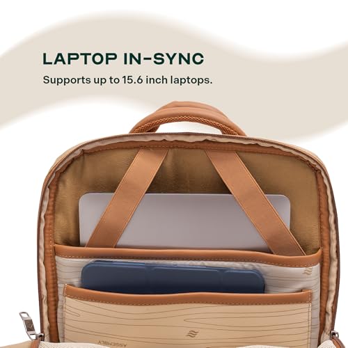 Image of Assembly Arto Laptop Backpack for Men Women 15.6 Inch Quilted Office Travel Bag with Trolley Sleeve Business Travel Bag