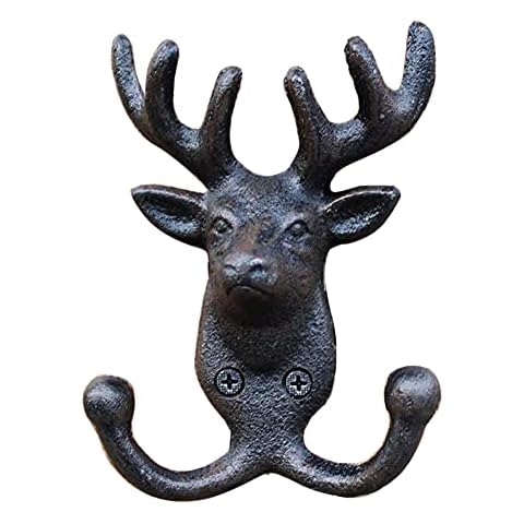 Vintage Cast Iron Deer Antlers Wall Hooks Cover